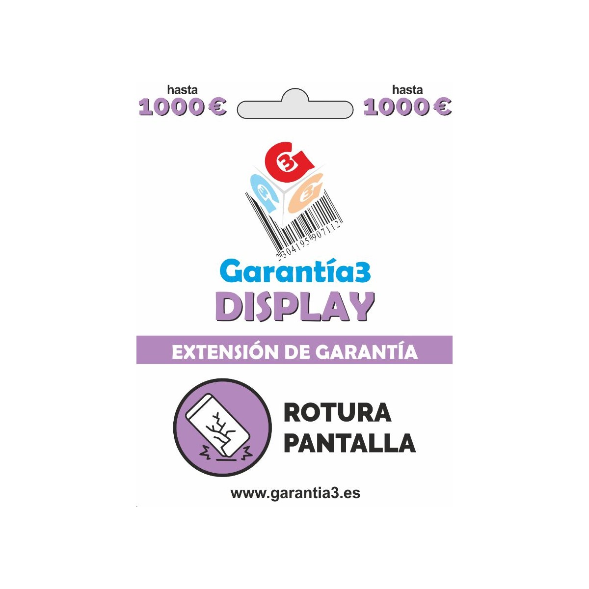 GARANTÍA3 – DISPLAY 1000