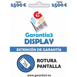 Comprar GARANTÍA3 DISPLAY reparacion exclusiva de pantallas. Tope 1500€ Oferta Outlet