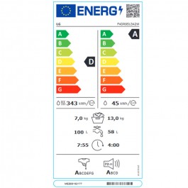 Lavasecadora Lg F4DR9513A2W Blanco 13kg 1400rpm