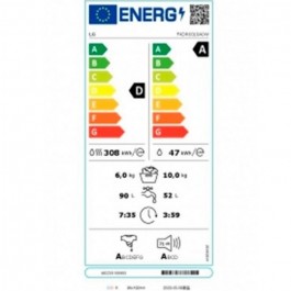 Lavasecadora Lg F4DR6011AGW 11kg 1400rpm