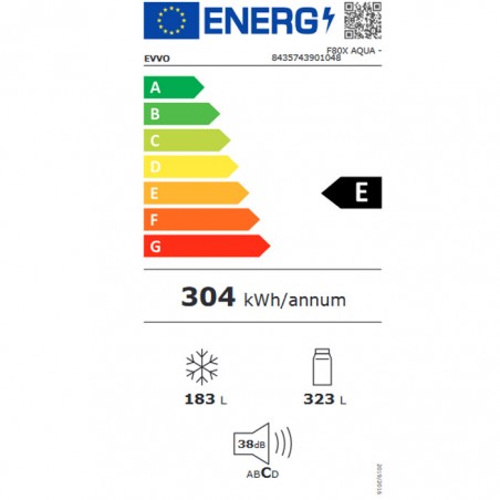 Frigorifico Americano Evvo F80X de 183cm No Frost