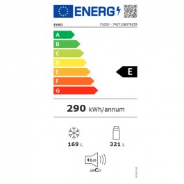 Frigorifico Americano Evvo F100X de 183cm No Frost