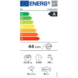 Lavadora LG F4WR6013A0W de 13Kg 1400rpm