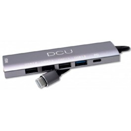 Comprar Hub Usb Dcu Tipo C a Hdmi de 4K + USB 3.0 100w Oferta Outlet