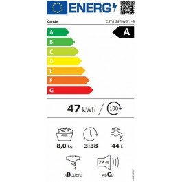 Lavadora Candy CSTG28TMV51S de 8Kg 1200rpm