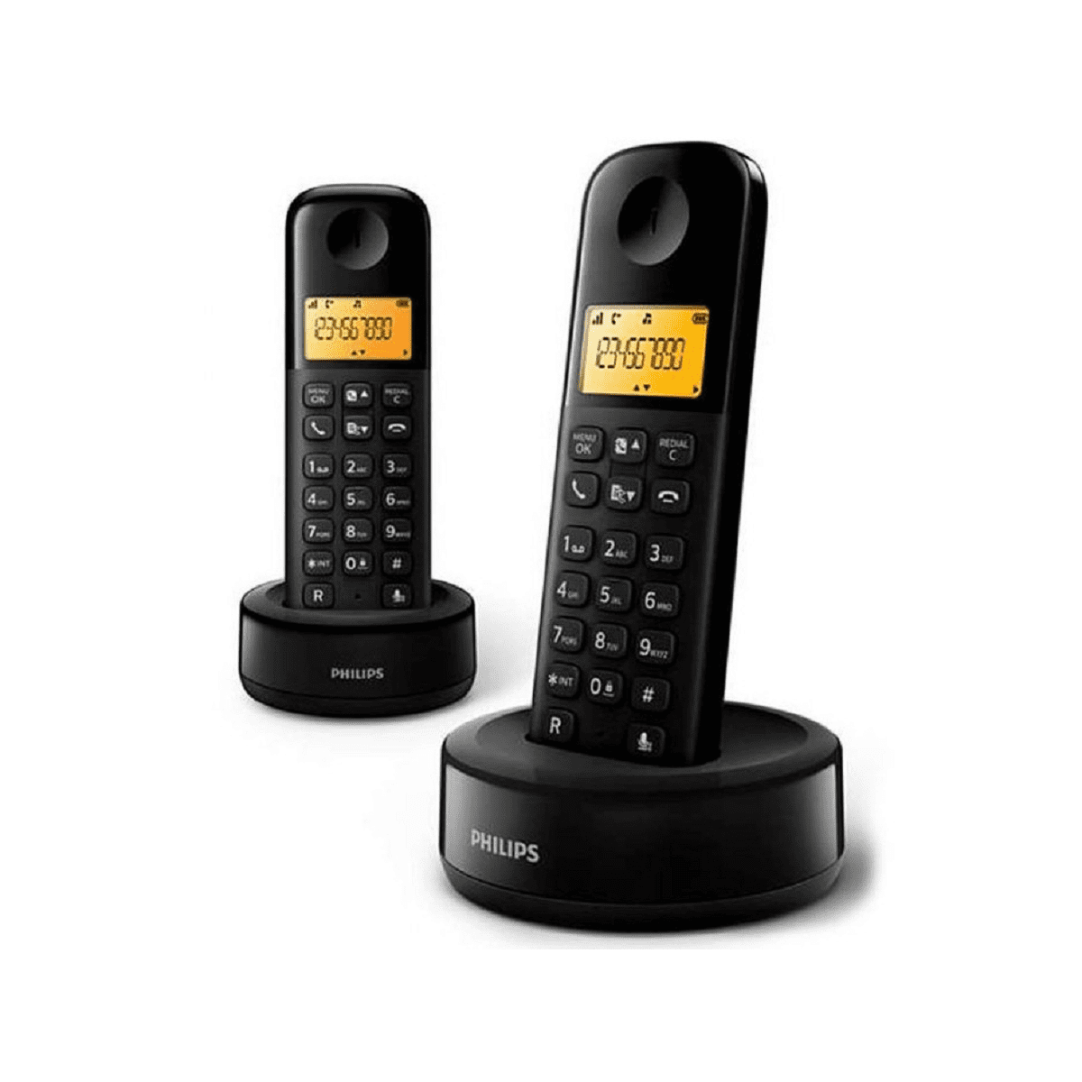 Telefono fijo Inalambrico D1602B Duo Negro