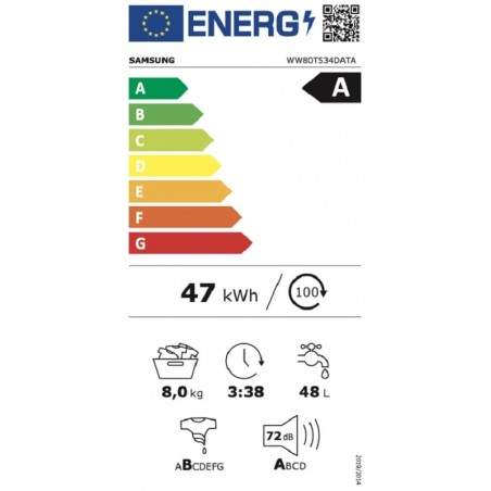 LAVADORA SAMSUNG WW80T534DATAS3 B - 8kg - 1400rpm