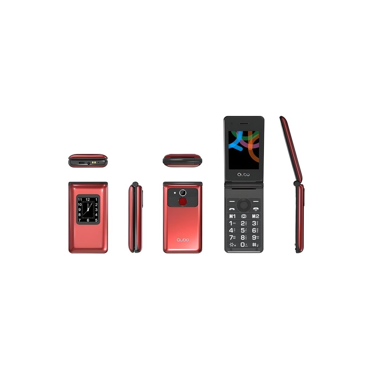 Telefono Concha 2.8\'+1.77\' X28-Rd Rojo