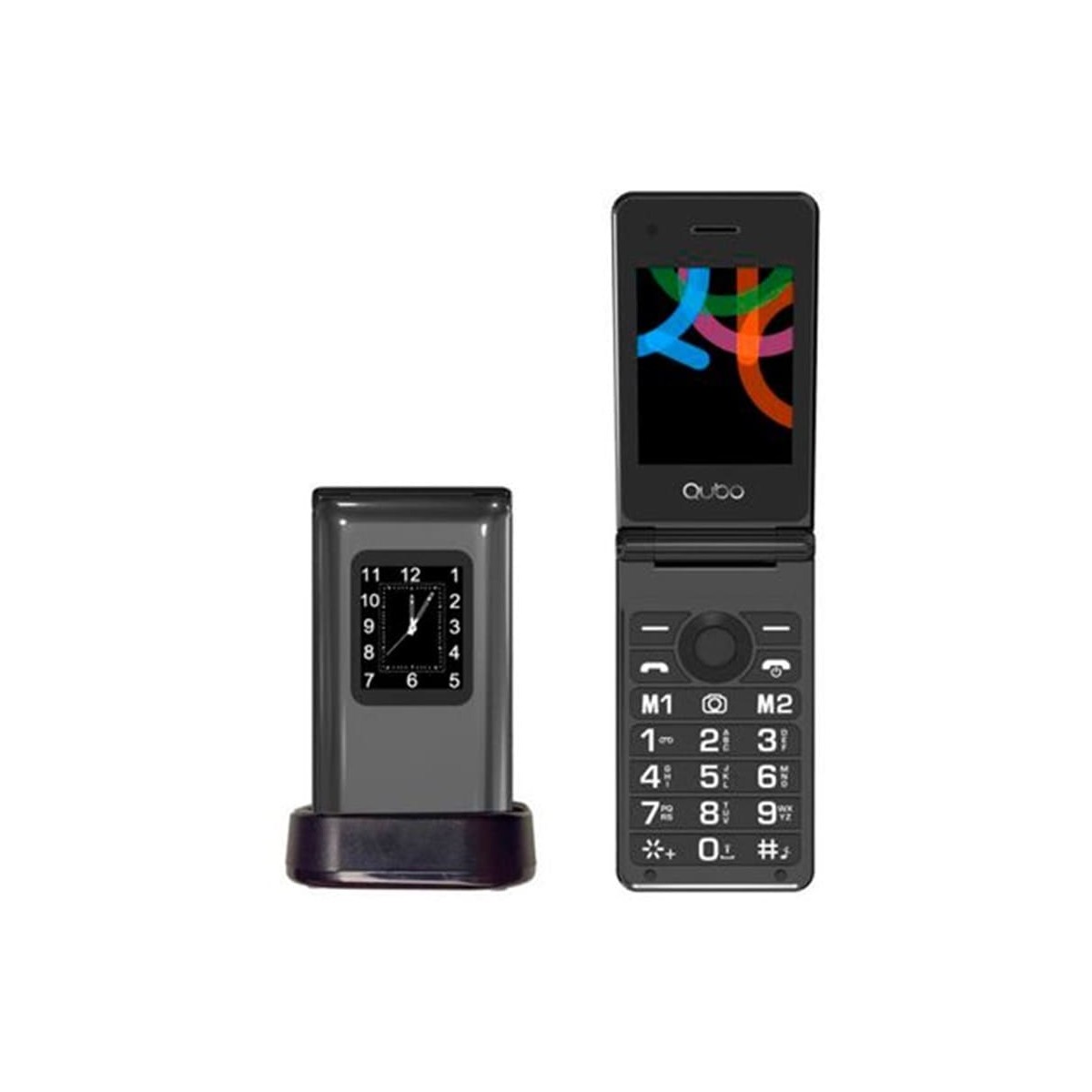 TELEFONO CONCHA 2.8\'+1.77\' X28-BKC NEGRO CON BASE