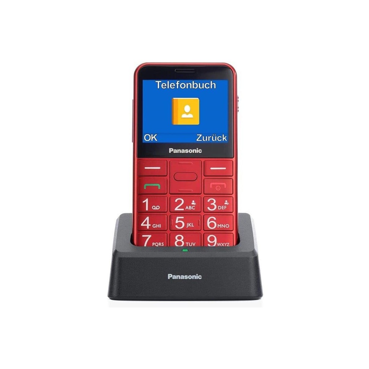 Telefono Panasonic 2.4\' KX-TU155EXRN Rojo Base Carga