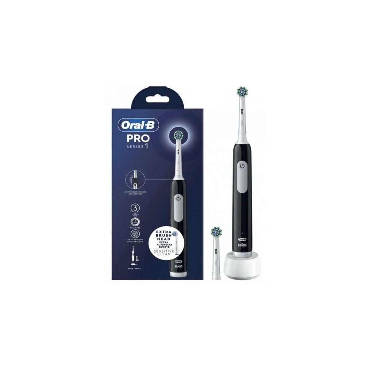 CEPILLO DENTAL ORAL-B PRO1 BLACK (EB50RX+EB60X)