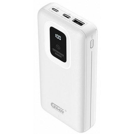 PowerBank Goms GOPB08BLK de 25.000mah Blanco Tipo C Recargable Pila