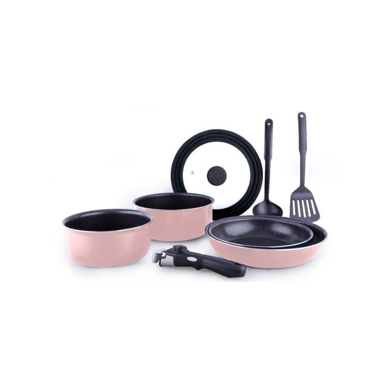 Batería de Cocina Amercook CKP0112 5 piezas Rosa