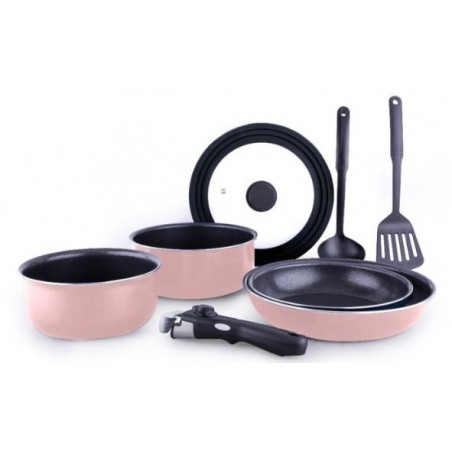 Batería de Cocina Amercook CKP0112 5 piezas Rosa