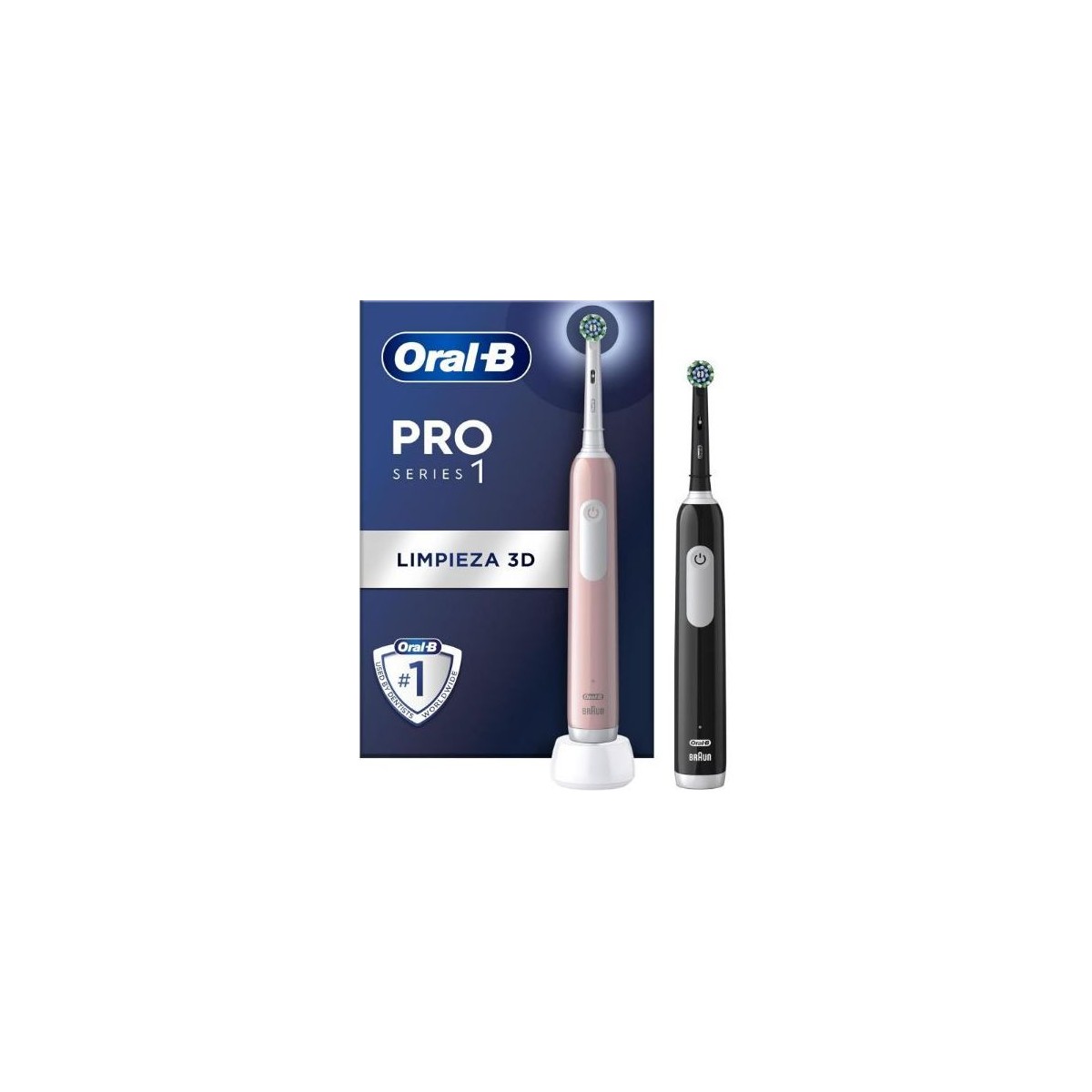 Cepillo Dental ORAL-B Pro Series 1 Pack Doble Rosa/Negro