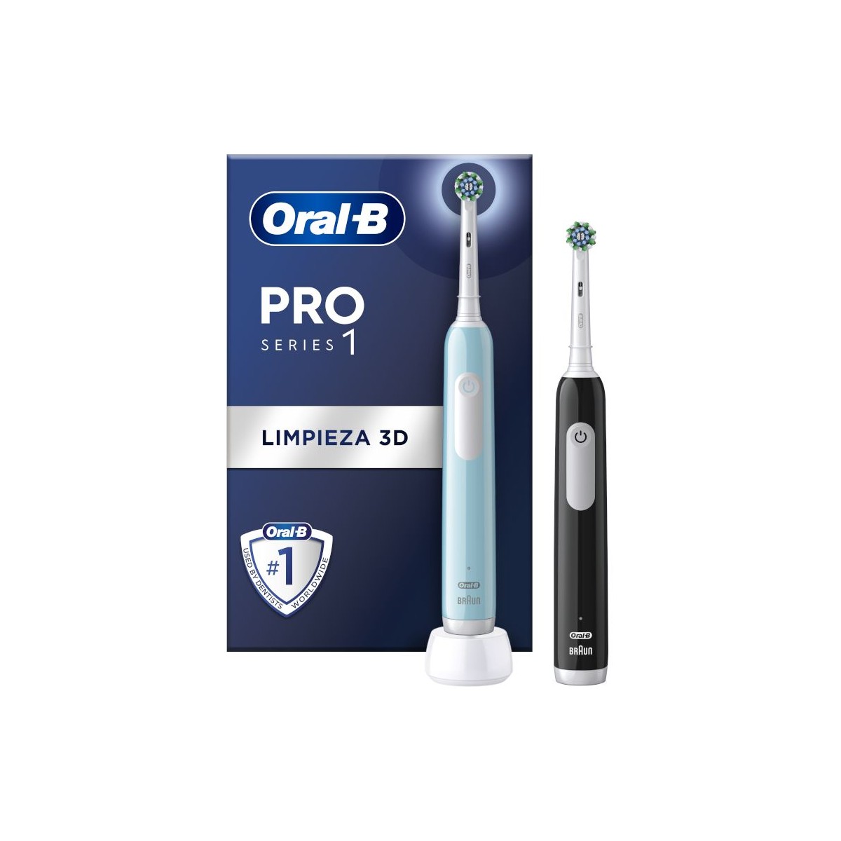 Cepillo Dental ORAL-B Pack Duplo PRO 1 negro + azul