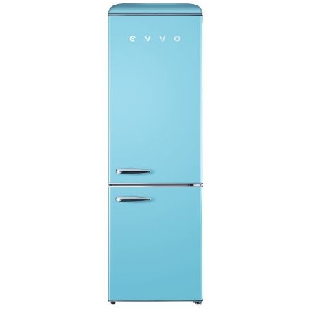 Frigorífico combi Evvo F55BL de 186cm Retro Azul Pastel