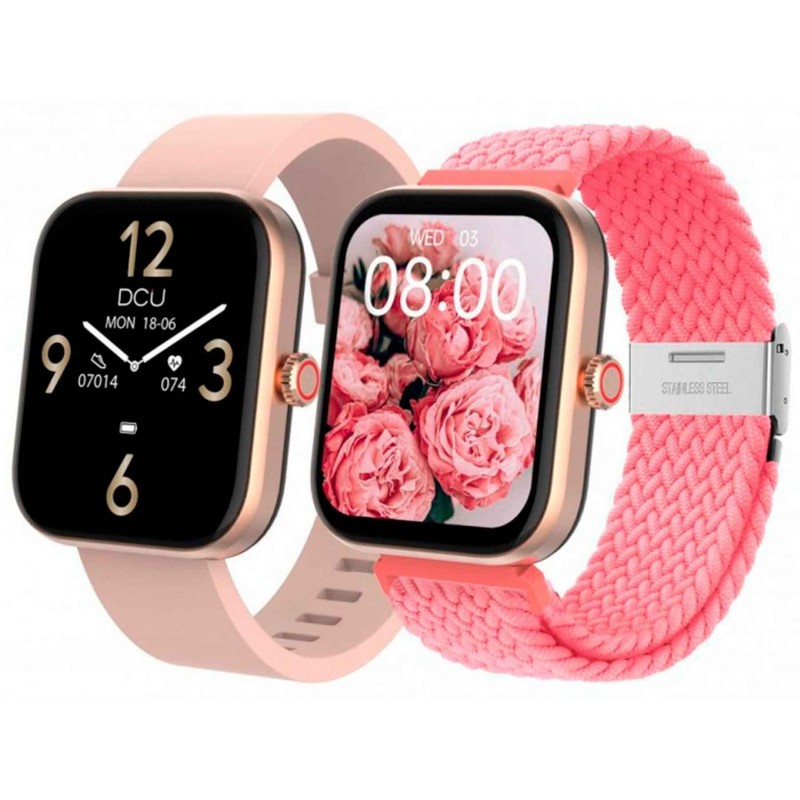 Reloj Dcu Smartwatch Los Angeles Rosa + Dorado