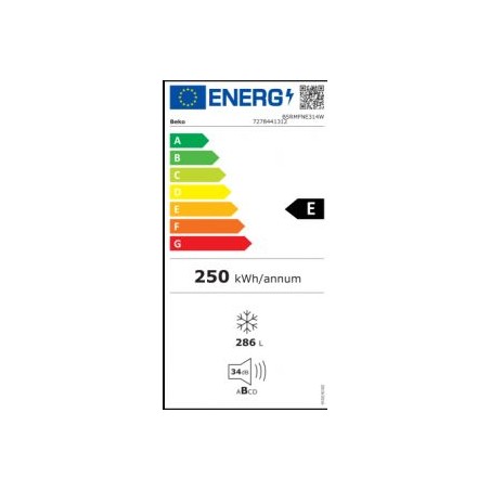 Congelador Beko B5RMFNE314W de 187cm No Frost