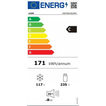 Combi HAIER HDPW5618CNPK de 185cm No Frost