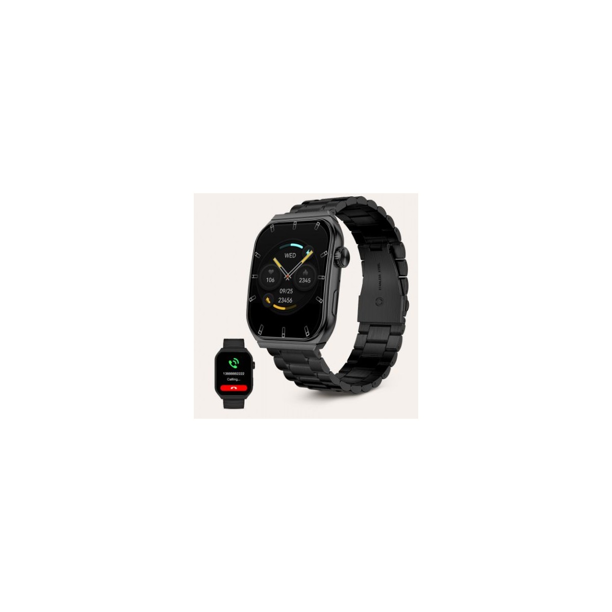Smartwatch Ksix BXSW20N Olympo Negro 2 correas