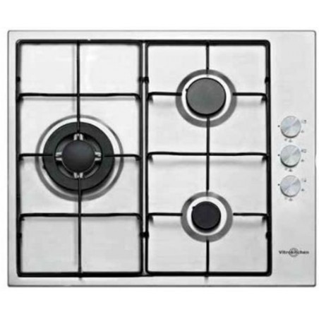 Placa Gas Vitrokitchen EN630LIN Natural Inox 3 fuegos