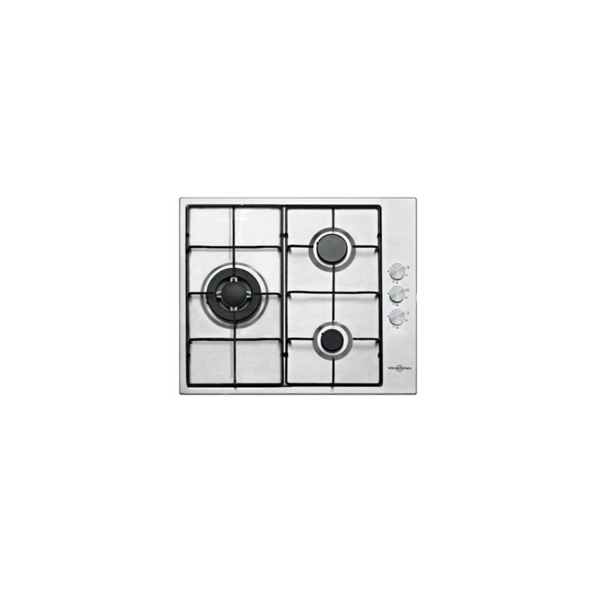 Placa Gas Vitrokitchen EN630LIN Natural Inox 3 fuegos