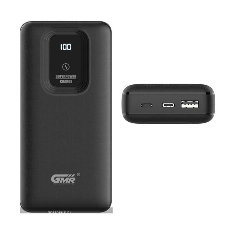 Cargador portatil Goms Gmr GOPB08BLK de 25000mah