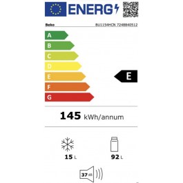 Frigorifico Una Puerta Beko BU1154HCN Integrable 82x60cm