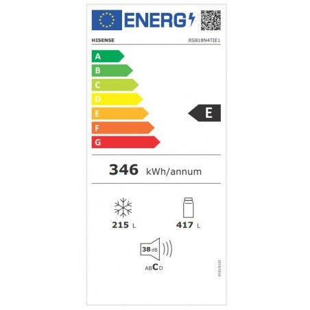 Figorifico Americano HISENSE RS818N4TIE1 de 179cm NoFrost