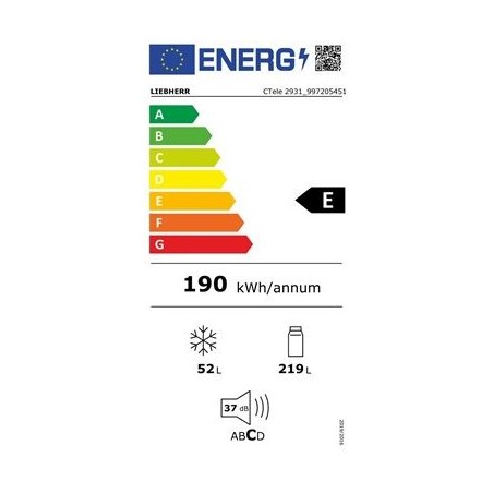 Frigo Liebherr CTele2931 de 158cm 270 Litros Plata