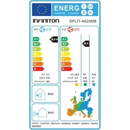 Aire Acondicionado Infiniton SPLIT-4620MB de 5100 Frigorias Split