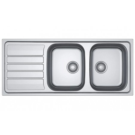 Fregadero Mepamsa Flash 116.50 de 2 Cubetas Inox