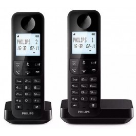 Telefono Inalambrico Philips D2702B/12 Duo Negro