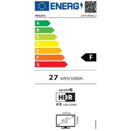 Televisor Philips 32PRS6908 de 32" Ambilight Led FHD Smart Tv