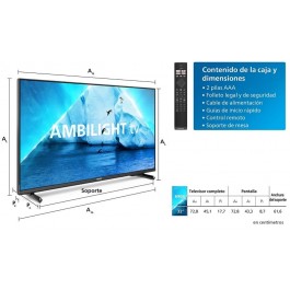 Televisor Philips 32PRS6908 de 32" Ambilight Led FHD Smart Tv