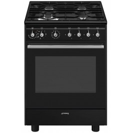 Comprar Cocina de Gas SMEG CX61GMBL  Serie Selección de 60cm Negro Oferta Outlet