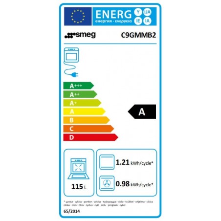 Cocina de Gas SMEG C9GMMB2 Serie Selección de 90cm Negro