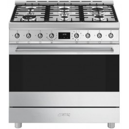 Cocina de Gas SMEG C9GMX2 Serie Selección de 90cm Acero Inoxidable