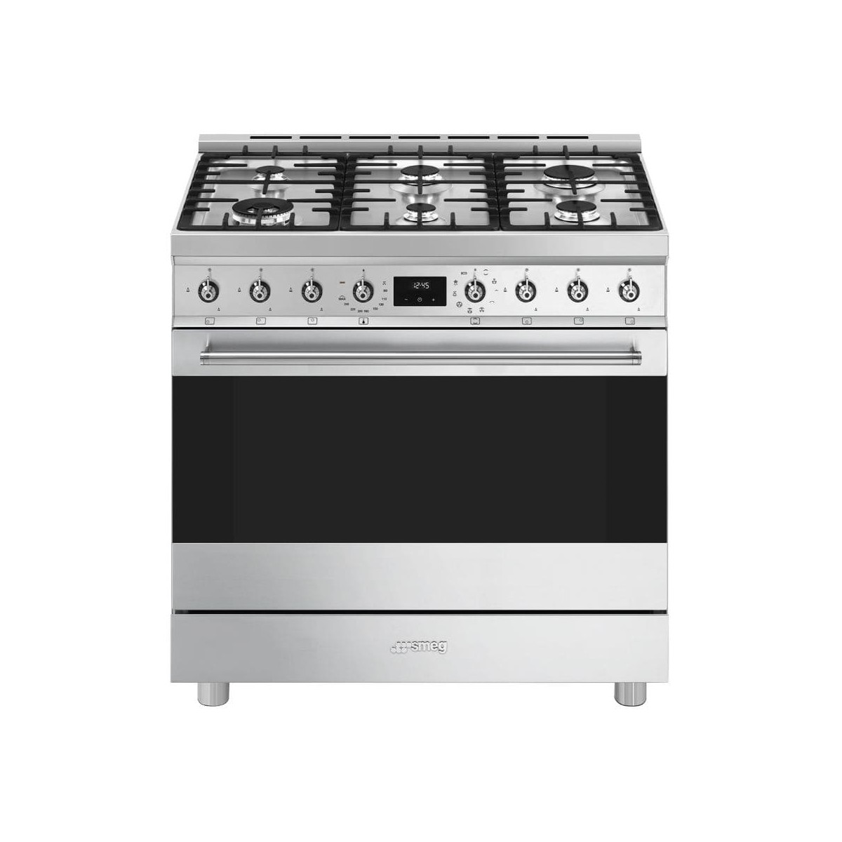 Cocina de Gas SMEG C9GMX2 Serie Selección de 90cm Acero Inoxidable