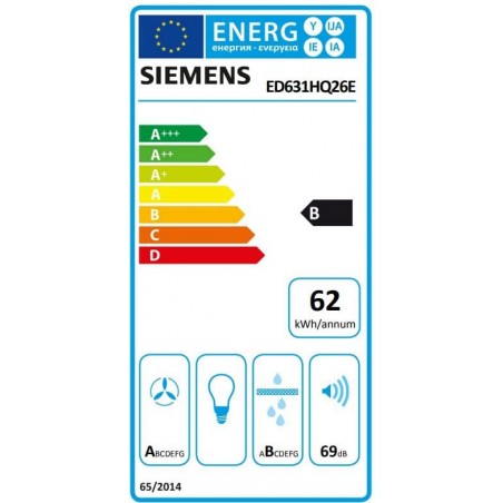 Placa de inducción con extractor integrado Siemens IQ500 ED631HQ26E de 60cm