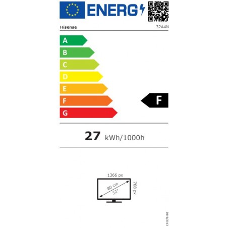 Televisor LED Hisense 32A4N de 32" HD