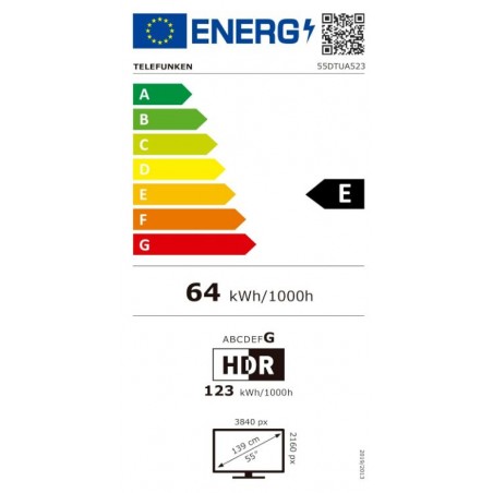 Televisor Telefunken 55DTUA523 de 55" Ultra Hd Android Tv