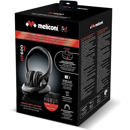 Auricular Meliconi HP600PRO Inalambrico Negro