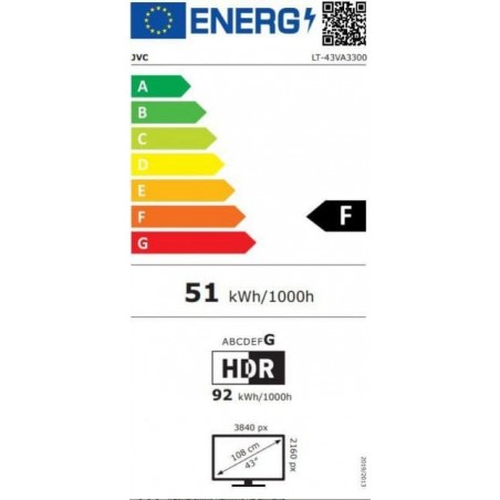 Televisor Led JVC LT43VA3300 de 43" 4K Ultra HD