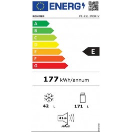 Frigorifico Rommer FE251 de 145cm Inox