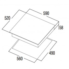 Placa Cata IBS6303E2 de 60cm 3 Zonas Induccion