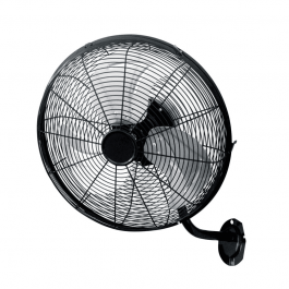 Ventilador Pared Arrecife 90W Negro Plata 45D 3 Velocidades