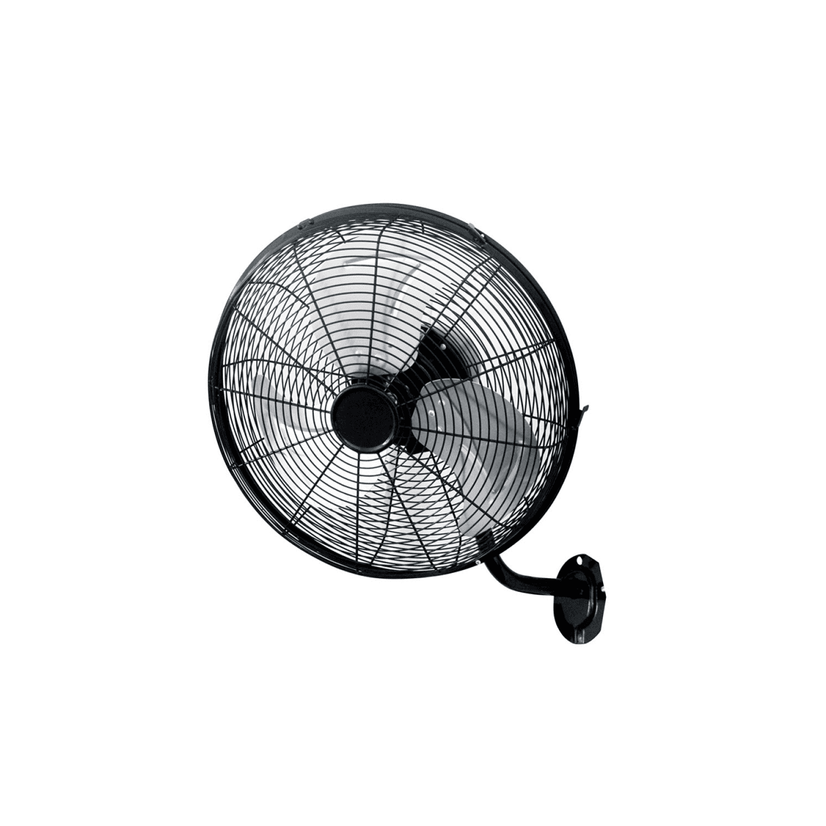 Ventilador Pared Arrecife 90W Negro Plata 45D 3 Velocidades