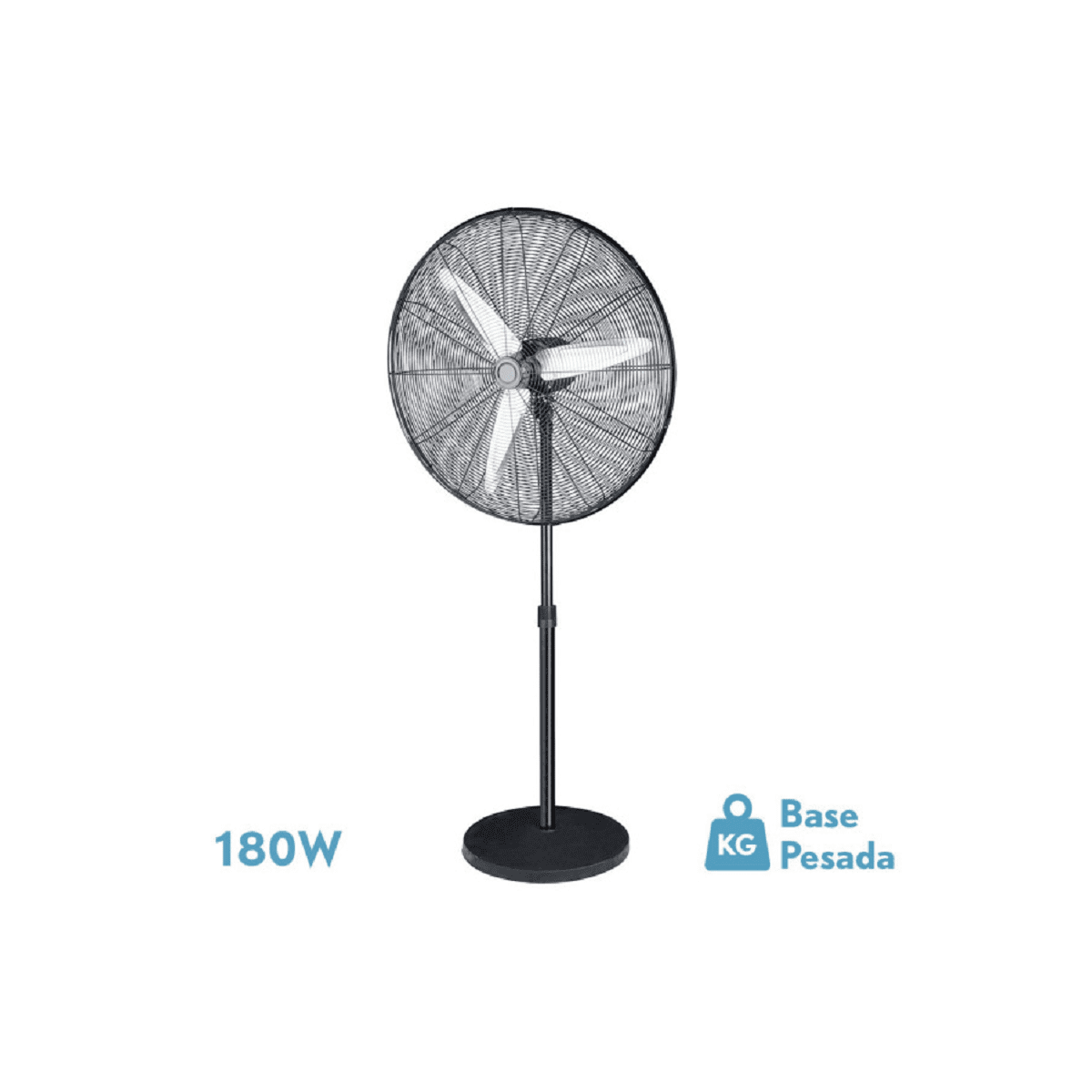 Ventilador De Pie Alarcon 180W Negro 3 Velocidades 65D